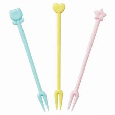 Ozdobne widelczyki, pikery 40 sztuk - TULIPAN, SERCE I GWIAZDKA