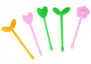 Ozdobne wykałaczki, pikery 18 sztuk - LISTKI I KWIATKI