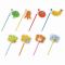 Ozdobne wykałaczki, pikery 8 sztuk - FLAGI ZE ZWIERZĄTKAMI