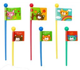 Ozdobne wykałaczki, pikery 12 sztuk - FLAGI Z MISIAMI