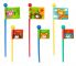 Ozdobne wykałaczki, pikery 12 sztuk - FLAGI Z MISIAMI
