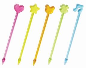 Ozdobne wykałaczki, pikery 50 sztuk - NUTKI I SERDUSZKA