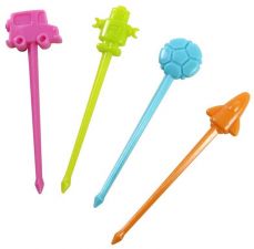 Ozdobne pikery, wykałaczki 16 sztuk - KOLOROWE ZABAWKI