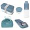 Zestaw Denim: Lunchbox Monbento Original + bidon + sztućce + pojemniczek na sosy + ozdobna torebka