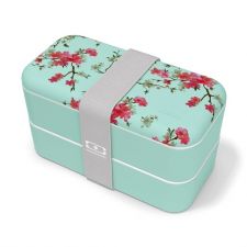 Dwupoziomowy lunchbox MONBENTO Original Collection - Flower Matcha (edycja limitowana)