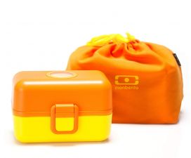 Ozdobna, pomarańczowa torebka MONBENTO na MB Original i Square  - pomarańcza