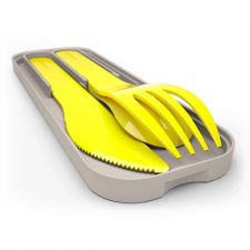 MONBENTO Pocket - sztućce biodegradowalne żółte
