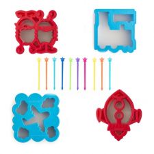 Wykrawacze do kanapek i tostów LUNCH PUNCH - zestaw małego podróżnika 4 wykrawacze + 10 pikerów