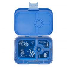 Lunchbox dla dzieci z 4 przegródkami - Yumbox Panino Jodhpur Blue