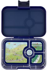 Duży lunchbox z 4 przegródkami - Yumbox Tapas Portofino Blue