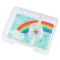 Yumbox Mini Snack minilunchbox z 3 przegródkami dla dzieci - True Blue Clouds Rainbow