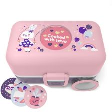 MONBENTO Tresor Bunny - różowo-fioletowy bento lunchbox dla dzieci