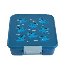 Littlelunchbox Shark bento lunchbox z 5 przegródkami dla dzieci
