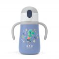 Monbento Stram blue Dino - butelka termiczna dla dzieci 360 ml