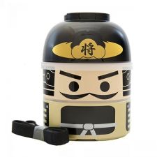 Tradycyjny japoński bento box KOKESHI Gold Samurai XXL 1200 ml