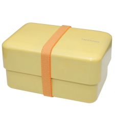Japoński, dwupoziomowy bento box o pojemności 0,9 litra Rectangle - Lemon Zest