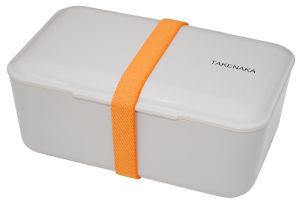 Bento box Takenaka Expanded Single 0,9 litra dla dzieci i dorosłych + ruchoma przegródka - Glacier Gray