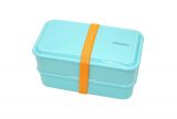 Bento box Takenaka Compact Double 1,25 litra - Light Blue