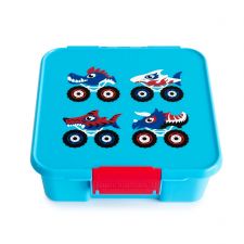 Duży lunch box dla dzieci z 3 przegródkami - śniadaniówka Littlelunchbox Monster Truck