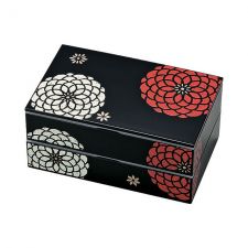 Oryginalny, japoński Bento Box Hundred Flowers - czarny