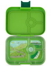 Yumbox Panino Go Green lunchbox dla dzieci z 4 przegródkami