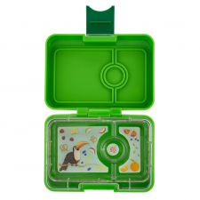 Yumbox Mini Snack minilunchbox z 3 przegródkami dla dzieci - Go Green