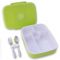 Lunchbox z 5 przegródkami i sztućcami w zestawie - Eseasons 5 Green 1,3 listra