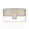 Dwupoziomowy lunchbox z 4 przegródkami i ze sztućcami w zestawie - Warm Grey 1,2