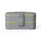 Dwupoziomowy lunchbox z 4 przegródkami i sztućcami w zestawie - Dark Grey Green 1,2 l