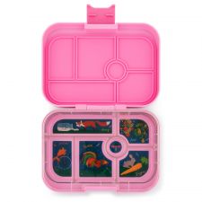 Zestaw Yumbox Classic Stardust Pink + wkładka Panino z 4 przegródkami (wkładki z 6  i 4 przegródkami w zestawie)