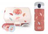 Zestaw Monbento Umbrella - Monbento Tresor + butelka termiczna Mb Pop
