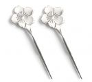 Ozdobne wykałaczki, pikery ze stali nierdzewnej - zestaw Kwiaty 2 sztuki LEKKABOX