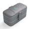 Dwupoziomowy lunchbox z 4 przegródkami i sztućcami w zestawie - Eseasons Dark Grey Blue 1,2 l