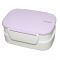Dwupoziomowy, japoński lunchbox o pojemności 1,3 litra - widelec i przegródka w zestawie - Lavender