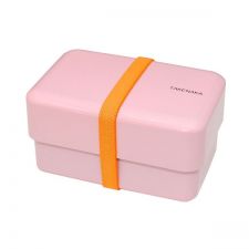 Japoński, dwupoziomowy bento box o pojemności 0,9 litra Rectangle - Candy Pink