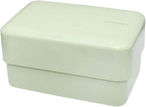 Japoński, dwupoziomowy bento box o pojemności 0,9 litra Takenaka Rectangle -  Pistachio Green