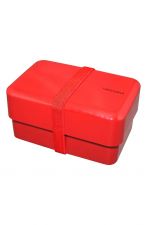 Japoński, dwupoziomowy bento box o pojemności 0,9 litra Takenaka Rectangle -  Red