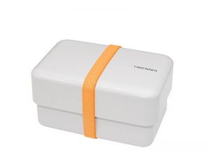 Japoński, dwupoziomowy bento box o pojemności 0,9 litra Rectangle -  Glacier Gray