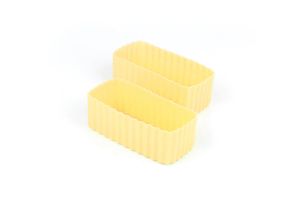 Zestaw 2 silikonowych pojemniczków do Little Lunch box'ów Rectangle - Yellow
