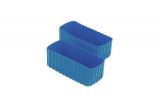Zestaw 2 silikonowych pojemniczków do Little Lunch box'ów Rectangle - Medium Blue