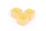 Zestaw 3 kwadratowych, silikonowych pojemniczków do Little Lunch box - Square Yellow