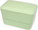 Bento box Takenaka Expanded Double Pistachio Green 1,15 litra + widelec i przegródka w zestawie