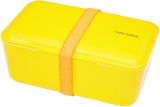 Bento box Takenaka Expanded Single 0,9 litra dla dzieci i dorosłych + ruchoma przegródka - Lemon Zest