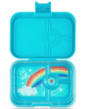 Yumbox Panino Eighties Aqua lunchbox dla dzieci z 4 przegródkami- Rainbow