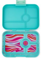 Duży lunchbox z 4 przegródkami - Yumbox Tapas Antibes Blue Groovy