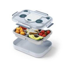 MONBENTO Wonder Blue Panda - bento lunchbox z przegródkami dla dzieci