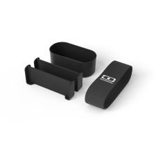 Zestaw 4 elementów do lunchboxów Monbento Original: 2x przegródka, pojemniczek i gumka spinająca - czarny