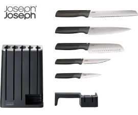 JOSEPH JOSEPH zestaw noży ze stali nierdzewnej Elevate 5 sztuk w bloku z ostrzałką