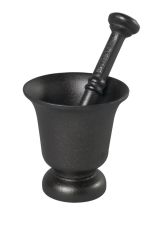 SKEPPSHULT wysoki żeliwny moździerz kuchenny do przypraw i ziół z tłuczkiem
