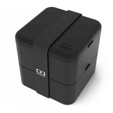 MONBENTO Square czarny - dwupoziomowy lunchbox 1,7 litra (Made in China) - porysowany -40 zł